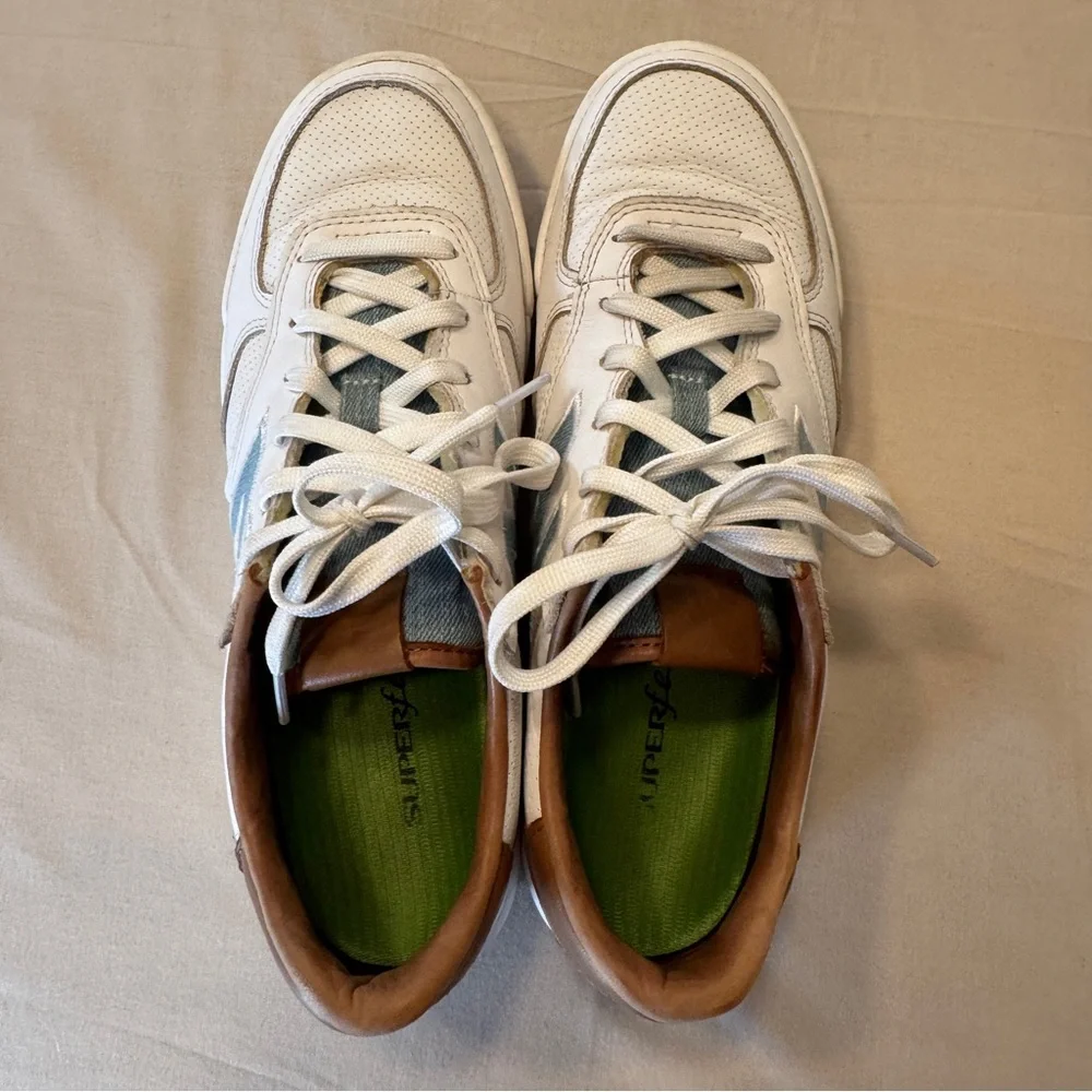New Balance Revlite White, Brown and Jean  Sneakers Size 9 - Picture 9 of 10